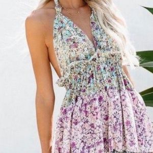 Glitter And Glitz Long Floral Dress
